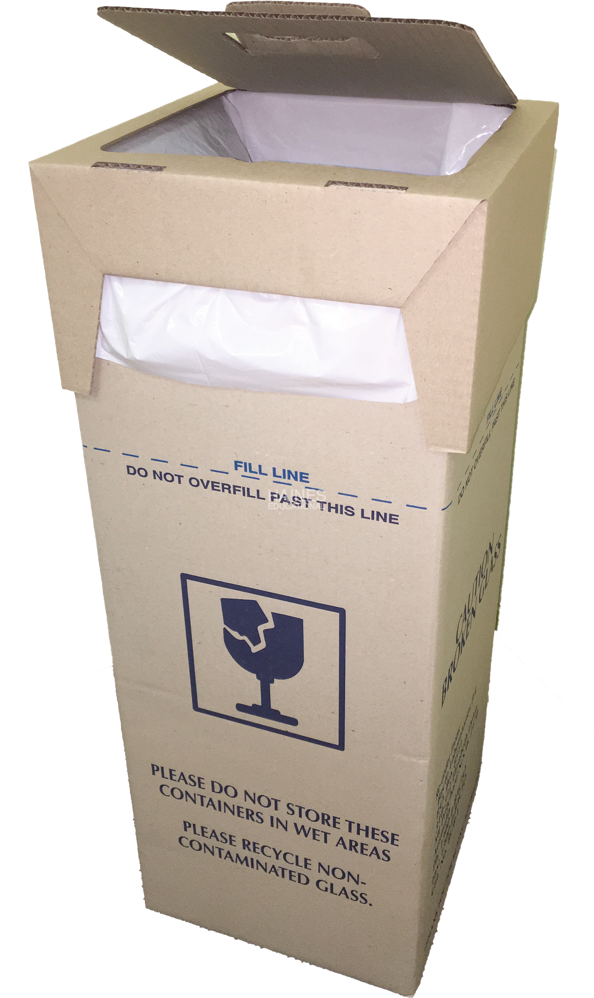 Glass Waste Bin With Lid And Liner, Each - Carton (2040x3648), Png Download