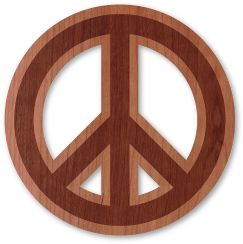 Cherry Wood Sticker - Peace Symbols (480x480), Png Download