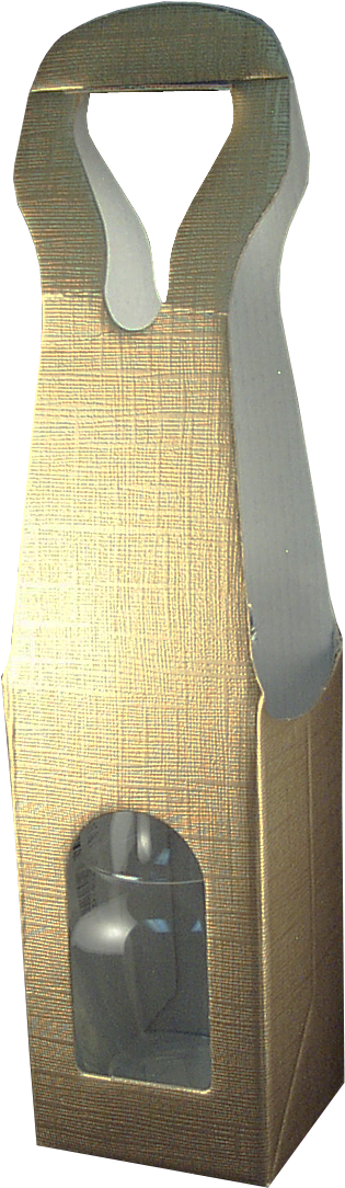 Cardboard Gift Box For One Glass - Formal Wear (636x1165), Png Download