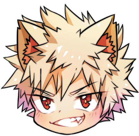 Bakugou Catsuki - Cartoon (450x450), Png Download