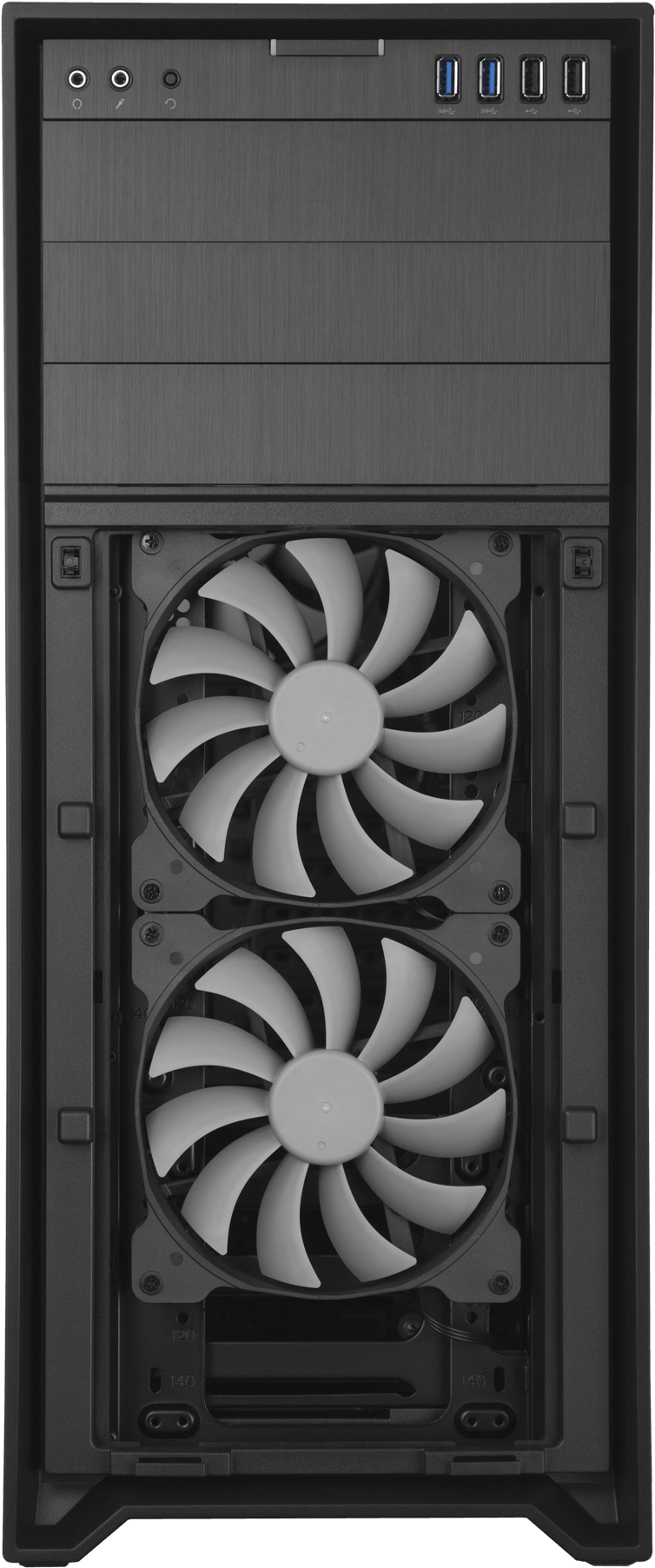 Corsair Obsidian Series® 750d Full Tower Atx Case By - Pc Case Front Fan (800x1846), Png Download