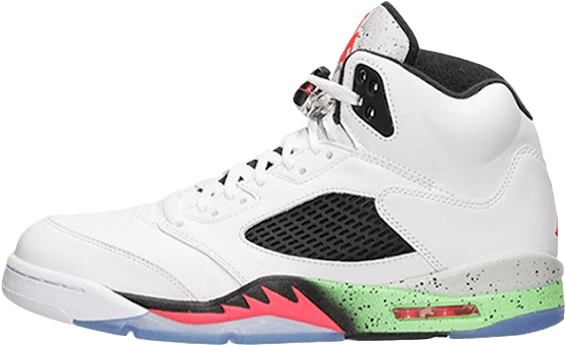 The Nike Air Jordan 5 Retro Poison Green Is Scheduled - Nike Air Jordan 5 Retro Poison Men's Basketball Shoes (640x387), Png Download