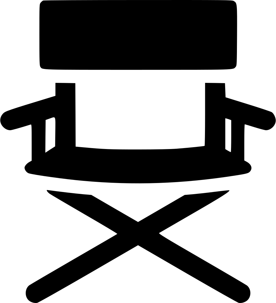 Director Chair - - Director Chair Vector Free (890x980), Png Download