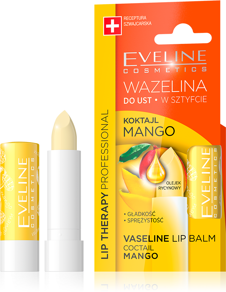 Mango Coctail Vaseline Lipstick Balm - Eveline Vaseline Lip Balm (1000x1000), Png Download