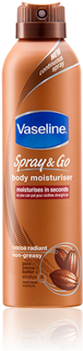 Vaseline Spray & Go Cocoa Body Moisturiser 190ml (500x500), Png Download