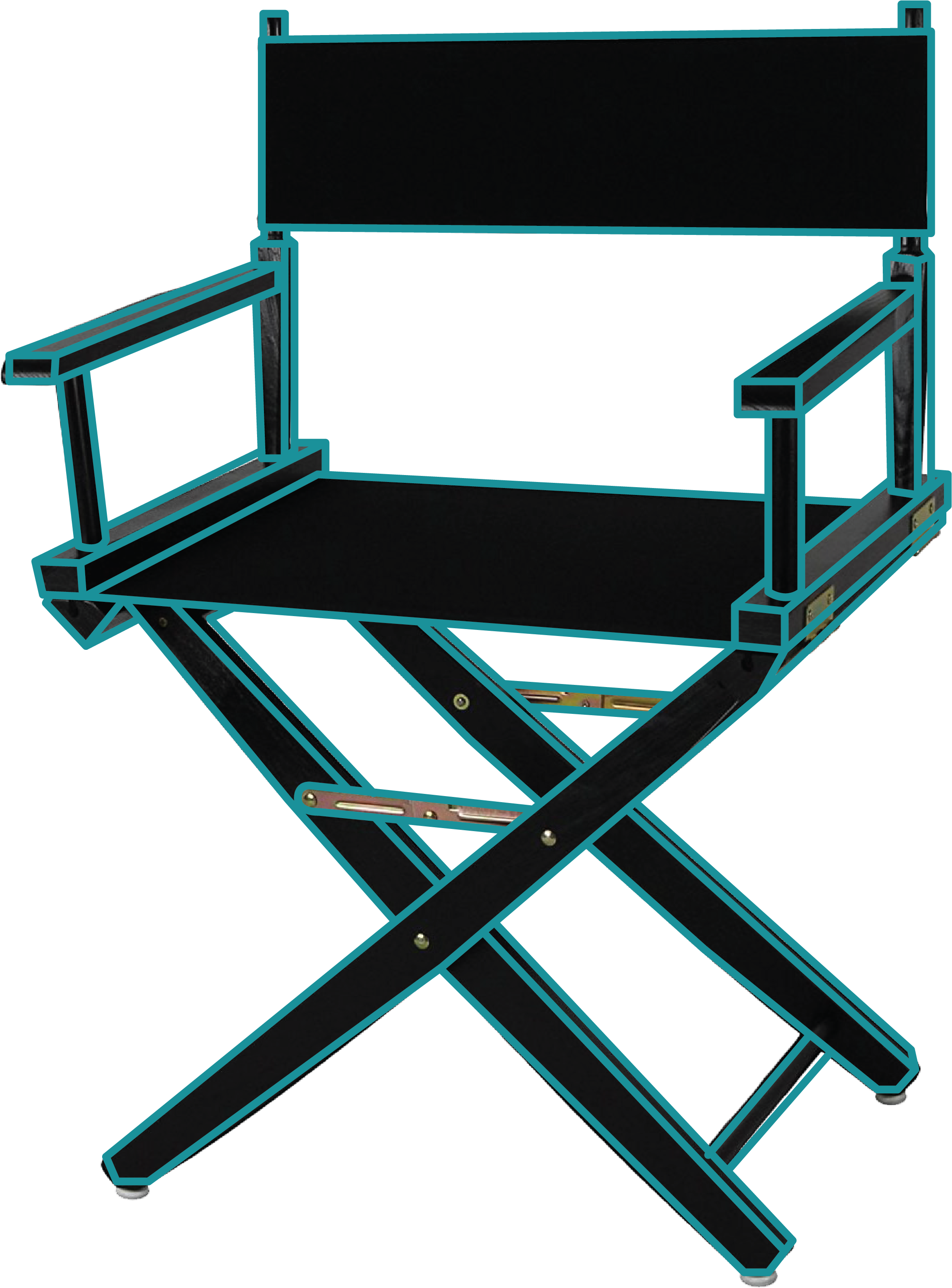 Director's - Black Wood Director Chair (2550x3300), Png Download