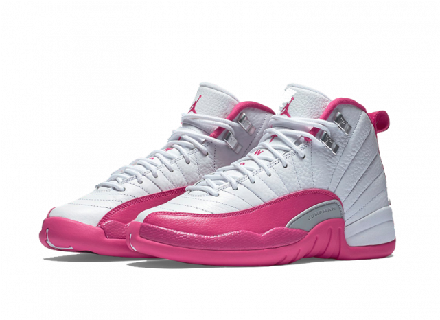 Nike Air Jordan 12 Retro Gs - All Pink Jordan 12 (640x640), Png Download