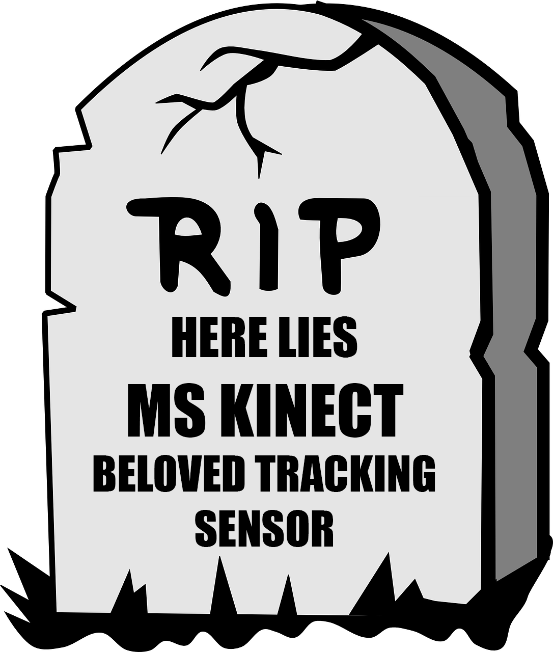 Microsoft Kinect Tombstone - Rip Emoji Png Discord (1086x1280), Png Download