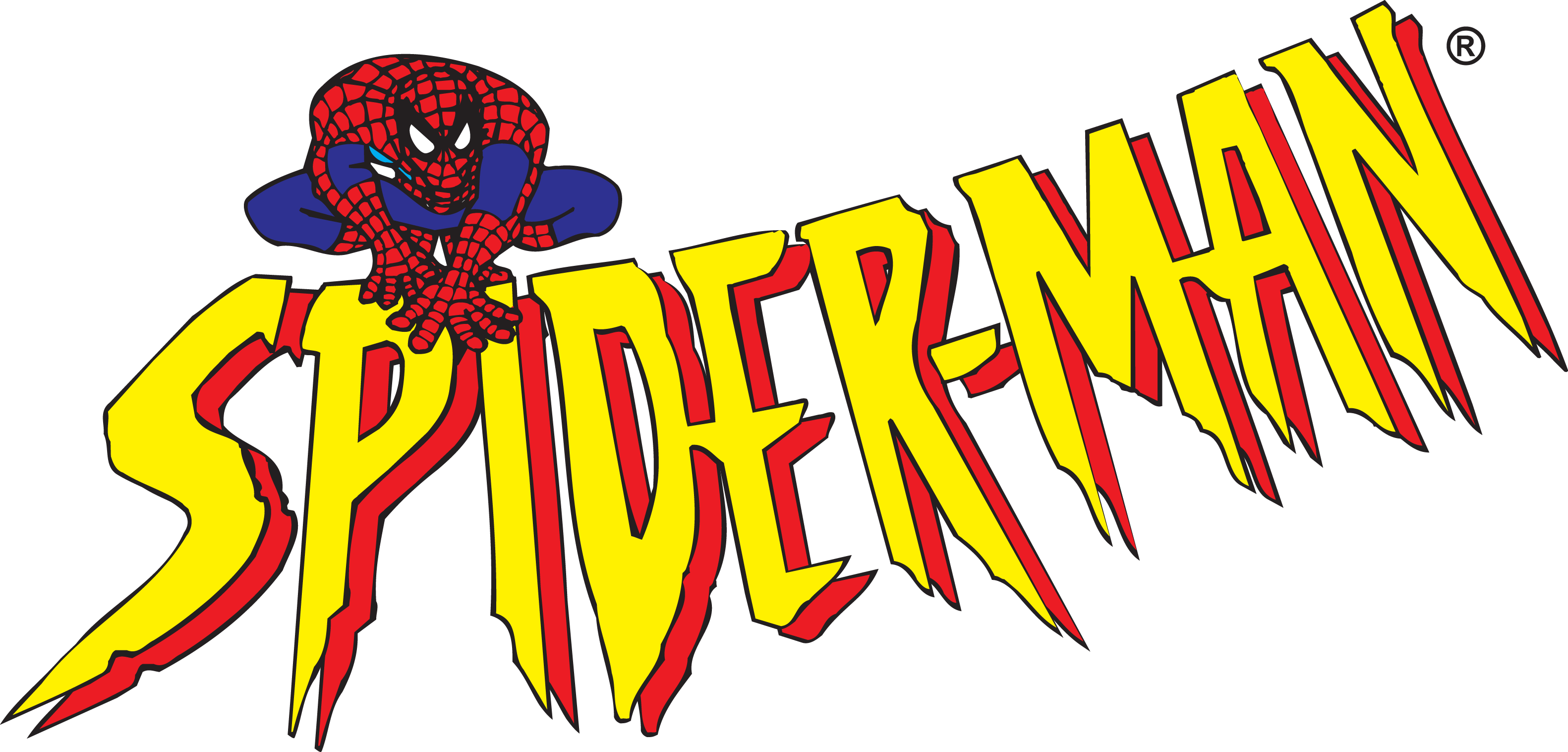 Spider Man Logo - Spiderman Comic Logo Png (3163x1516), Png Download