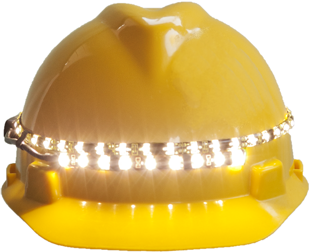 Led Hard Hat Light - Hard Hat Front Png (640x640), Png Download