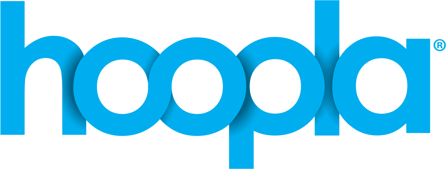 Instantly Borrow Digital Movies, Music, Ebooks, And - Hoopla Logo (1712x733), Png Download