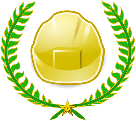 Hardhat Laurier - 3rd Place (454x405), Png Download