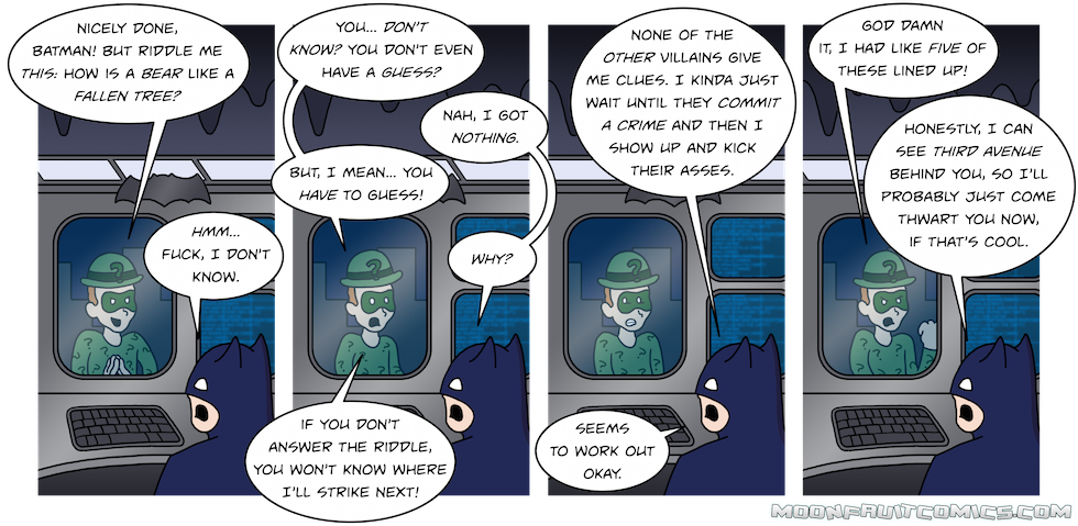 The Riddle In Panel 1 Is Legitimately From The Adam - Cartoon (980x479), Png Download