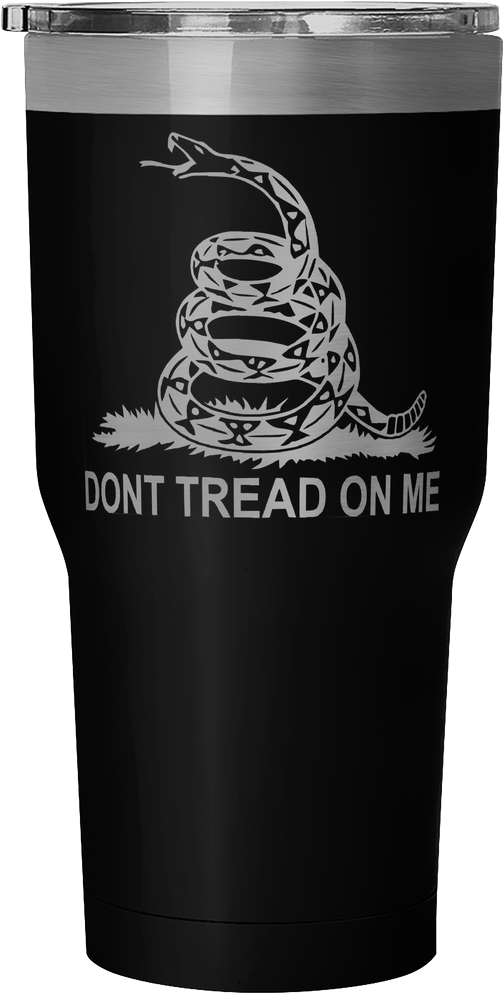Don't Tread On Me Tumbler - Large 3ftx5ft Black Dont Tread On Me Banner Store Flag (1024x1024), Png Download