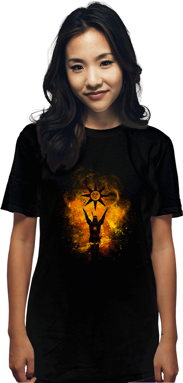 Praise The Sun - Aggretsuko Glow In The Dark Shirt (900x1322), Png Download