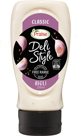Praise Deli Style Classic Aioli 250ml - Praise Deli Style Aioli (750x569), Png Download