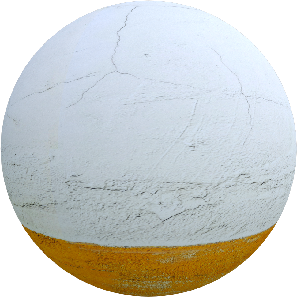 Cracked White Wall Texture - Sphere (1024x1024), Png Download