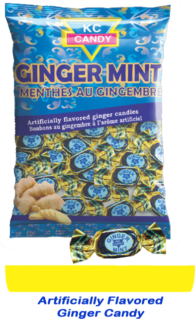 Ginger Mints - Kc Candy Ginger Mint Candies (400x650), Png Download