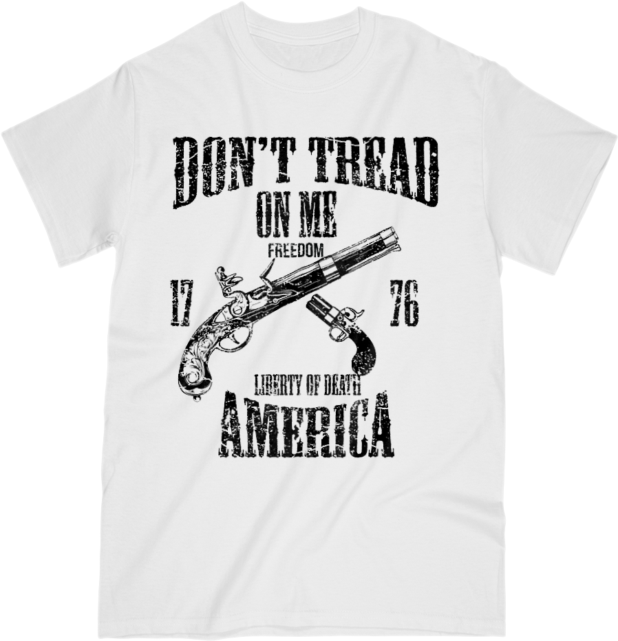 Mens T Shirts S / White Dont Tread On Me T Shirt - Assault Rifle (1000x1000), Png Download