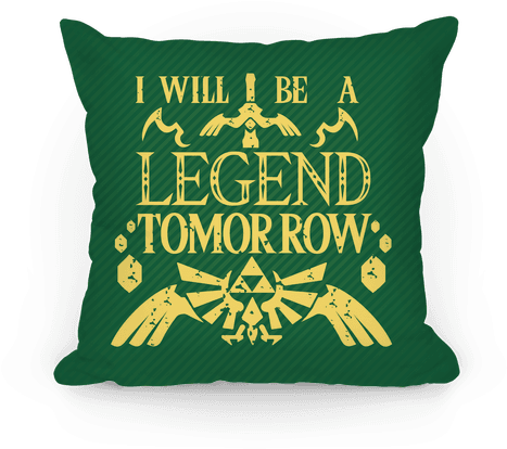 I Will Be A Legend Tomorrow Pillow - Legend Of Zelda Decal Car Truck Bumper Window Sticker (484x484), Png Download