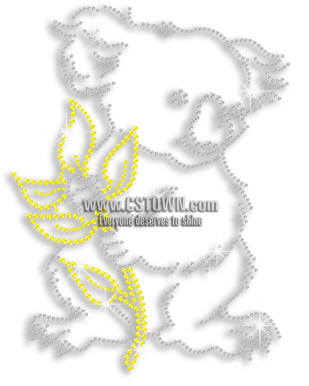 Bling Koala Bear Holding Eucalyptus Leaves Iron-on - Illustration (450x450), Png Download
