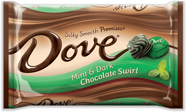 Promises® Silky Smooth Mint & Dark Chocolate Swirl - Dove Milk Chocolate (668x639), Png Download