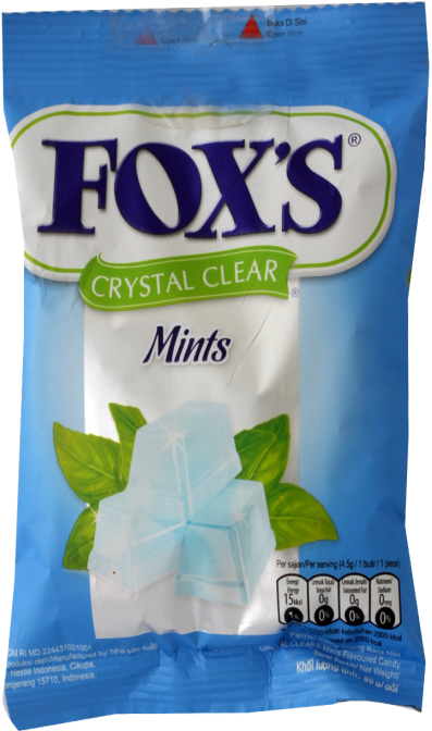 Fox's Mint Candy 90g Bag - Foxs Crystal Clear Berry Candy 90gms (550x684), Png Download