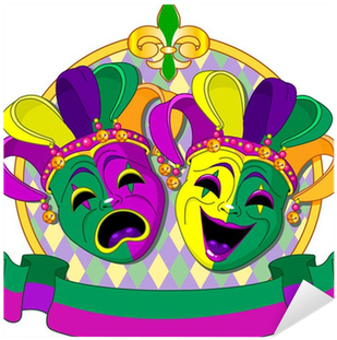 Mardi Gras Masks Design Sticker • Pixers® • We Live - Mardi Gras (400x400), Png Download