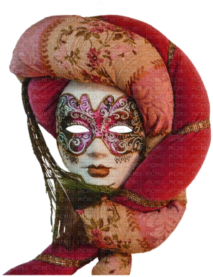Mardi Gras - Masked Head (400x400), Png Download