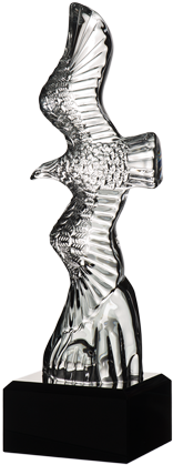 Soaring Eagle Crystal Award - Statue (440x420), Png Download