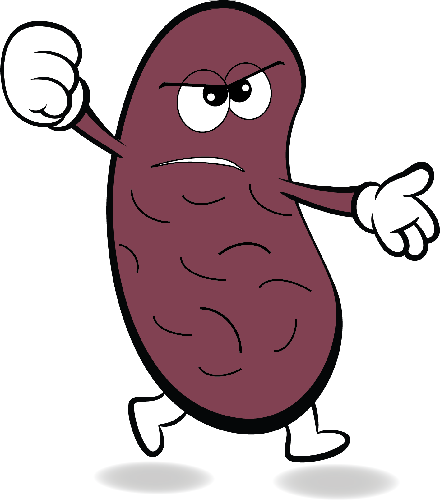 Dancing Kidney Bean-01 - Kidney Bean Cartoon (1484x1676), Png Download
