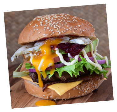 Aaron's Taniwha Burger - Cheeseburger (400x417), Png Download