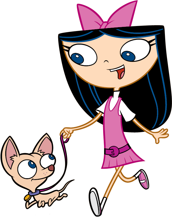 Isabella And Pinky - Isabella From Phineas And Ferb (693x753), Png Download