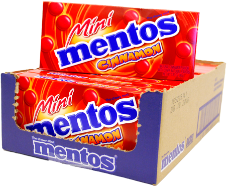 Mini Cinnamon Mentos Mints - Mini Mentos Chewy Mint Cinnamon, 2.82 Oz (500x500), Png Download