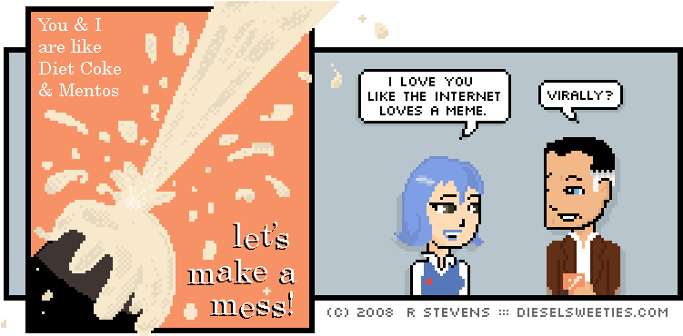 Diet Coke, Mentos And The Power Of Suggestion - Coke And Mentos Comic (777x371), Png Download