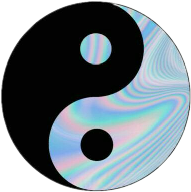 Yin Yang Sticker (380x381), Png Download