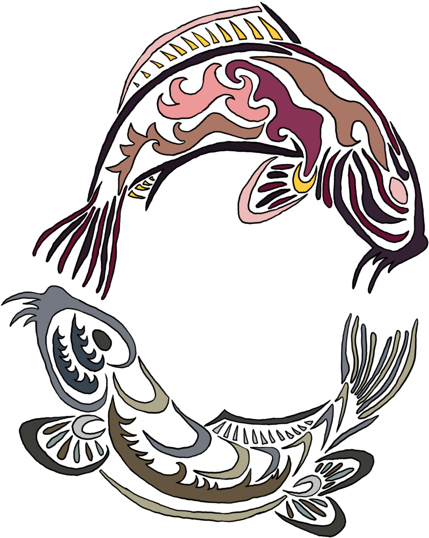 Koi Tribal Yin-yang By Jennokami On Deviantart Svg - Koi Yin Yang Png (900x1122), Png Download