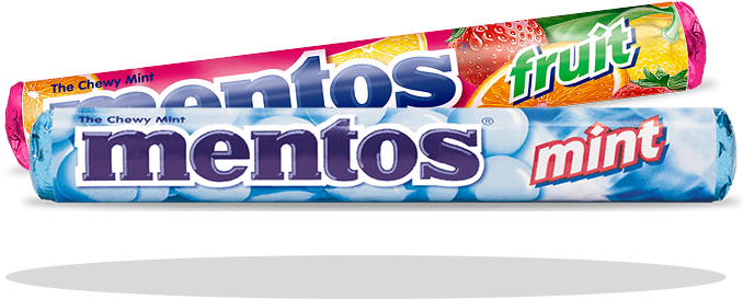 Previous - Mentos Mint Flavored Chewy Dragees 1.32 Oz (678x273), Png Download