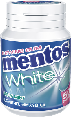 Mentos Mint Flavor Chewing Gum - Mentos (635x447), Png Download
