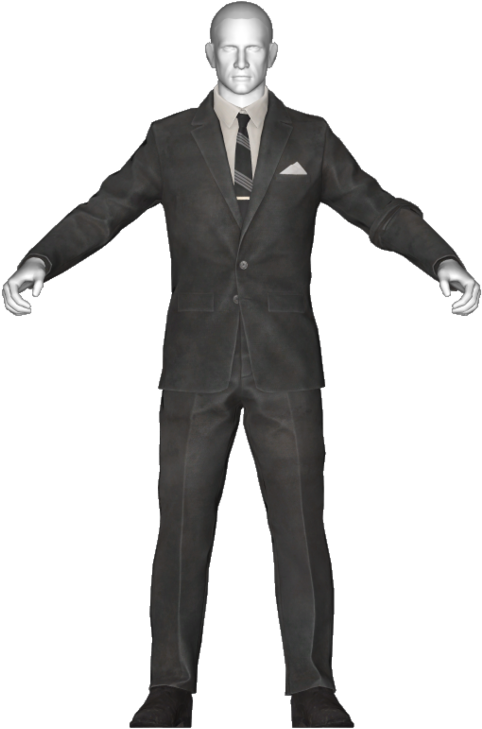 Clean Black Suit - Fallout 4 Striped Suit (1200x756), Png Download