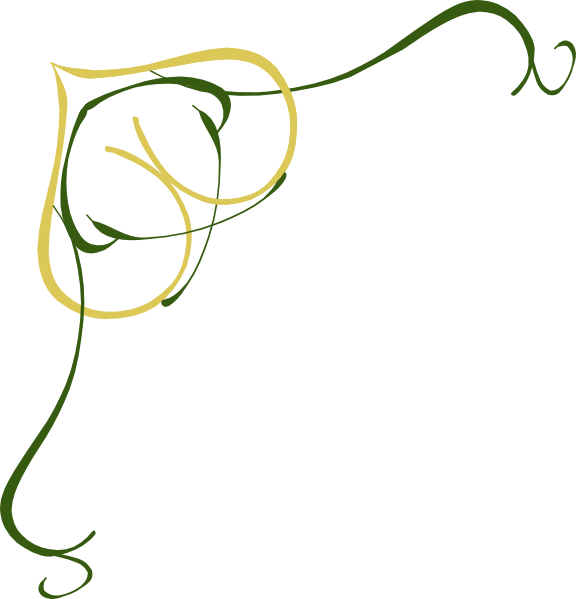 Heart And Green Branches Png Clip Arts Has - Gold And Green Clipart (576x599), Png Download