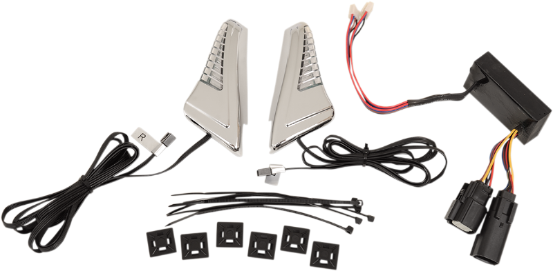 Ciro Led Motorcycle Tour Pak Snake Eyes Chrome Accent - Chromium (800x393), Png Download