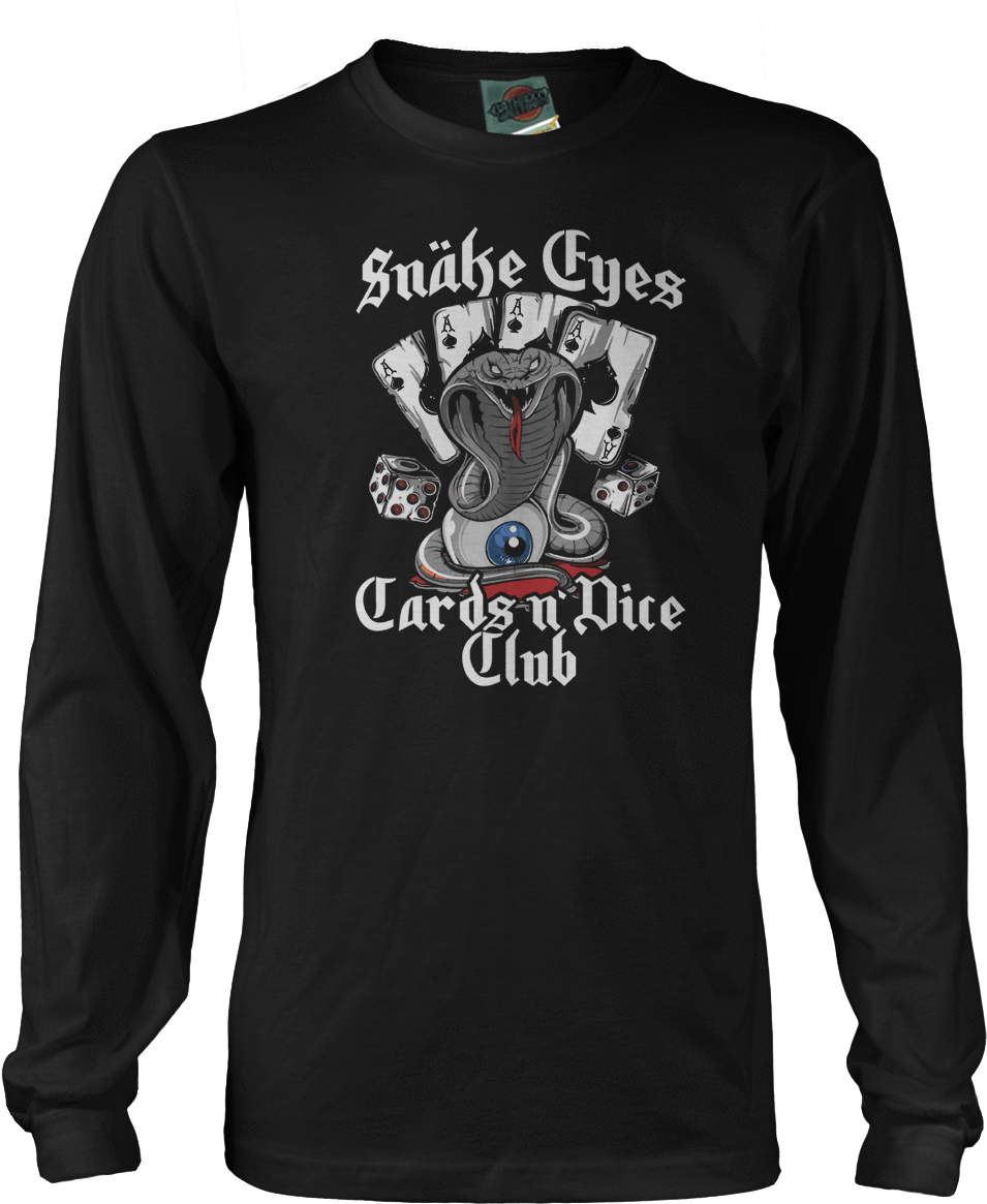 Motorhead Inspired Ace Of Spades Snake Eyes Cards N - Game Over Man Game Over T Shirt (1039x1228), Png Download