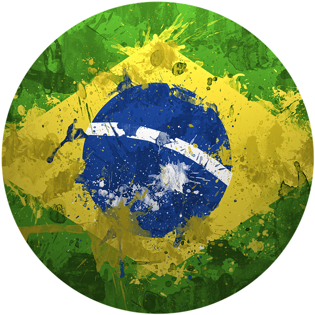 Brazil, Flag, In, Circle - Bandeira Do Brasil (960x540), Png Download