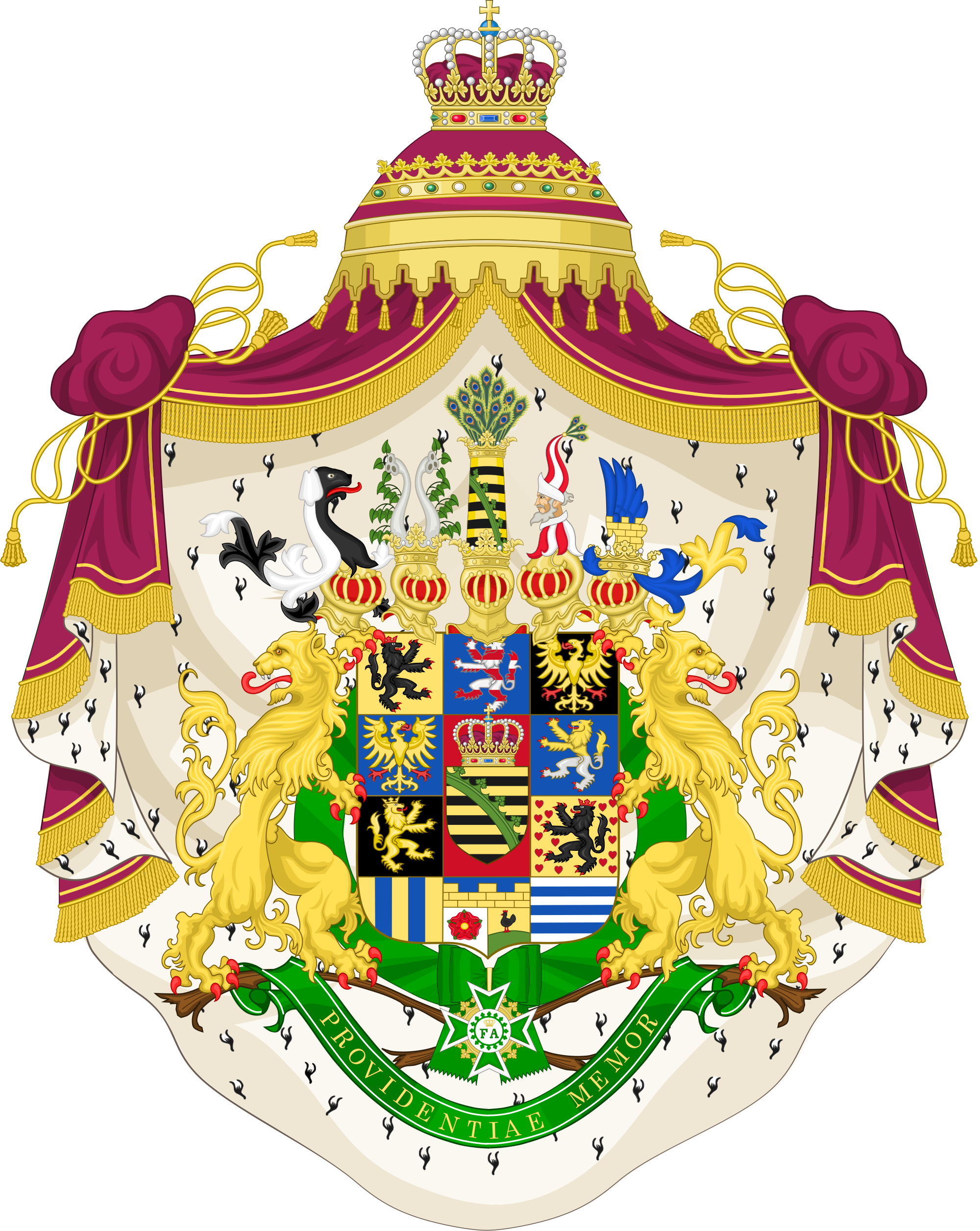 Coat Of Arms Of The Kingdom Of Saxony 1806-1918 - Coat Of Arms (2000x2513), Png Download