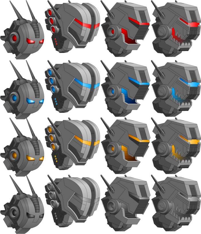 My First Fully Complete Set Of Item Created In Flash - Super Mechs All Items (701x813), Png Download