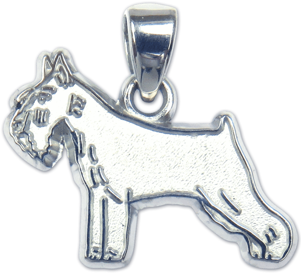 Standard Schnauzer Pendant - Gold (600x600), Png Download