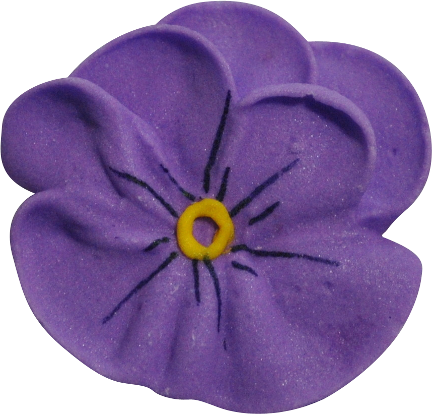 1" Royal Icing Pansy - Pansy (1279x1280), Png Download