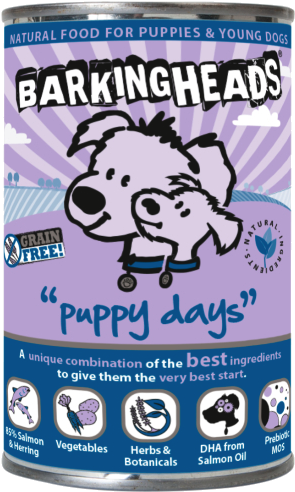 Puppy Days Salmon & Herring Tins - Barking Heads Puppy Days Salmon Puppy Food Tins 6 X (700x700), Png Download