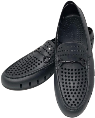 Black/harbor Mist Gray - Slip-on Shoe (375x500), Png Download